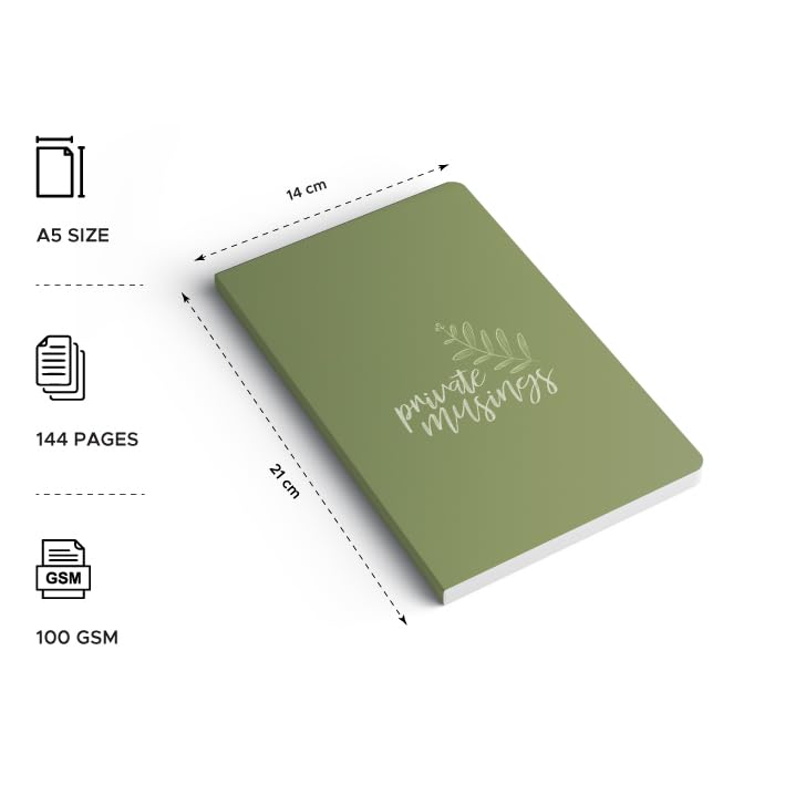 Factor Notes 90 GSM A5 Notebook - Plain 160 Pages (Private Musings)